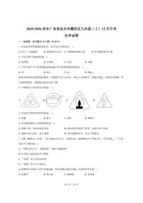 2025-2026学年广东省汕头市潮阳区九年级（上）月考化学试卷（12月份）（有答案）
