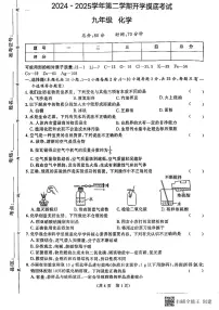 甘肃省天水市张家川回族自治县2024-2025学年九年级下学期开学摸底考试化学试题