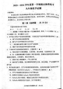 山东省济宁市汶上县2025-2026学年九年级上学期期末阶段练习化学试题