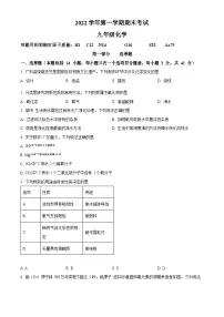 2022-2023学年广东省广州市天河区九年级上学期期末化学试题（含答案）
