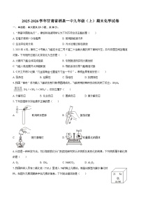 2025-2026学年甘肃省酒泉一中九年级（上）期末化学试卷-自定义类型
