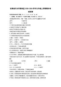2025-2026学年甘肃省天水市麦积区九年级上学期期末考试化学试卷（学生版）