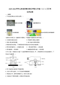 2025-2026学年山东省济南市部分学校九年级（上）月考化学试卷（1月份）（含答案）