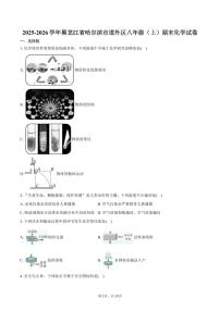 2025-2026学年黑龙江省哈尔滨市道外区八年级（上）期末化学试卷（含答案）
