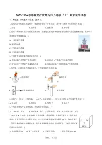 2025-2026学年黑龙江省鸡西市八年级（上）期末化学试卷（含答案）