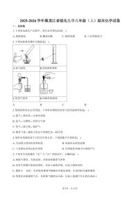 2025-2026学年黑龙江省绥化九中八年级（上）期末化学试卷（含答案）