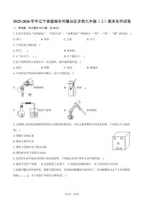 2025-2026学年辽宁省盘锦市兴隆台区多校九年级（上）期末化学试卷（含答案）