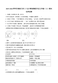2025-2026学年甘肃省兰州三十五中教育集团片区九年级（上）期末化学试卷-自定义类型