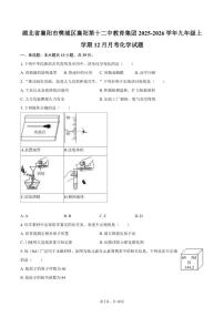 2025-2026学年湖北省襄阳市樊城区襄阳第十二中教育集团九年级上学期12月月考化学试题（含答案）