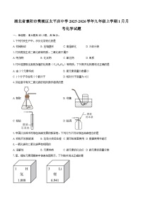 湖北省襄阳市樊城区太平店中学2025-2026学年九年级上学期1月月考化学试题-自定义类型