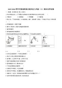 2025-2026学年甘肃省酒泉市肃州区九年级（上）期末化学试卷-自定义类型