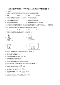 2025-2026学年重庆一中九年级（上）期末化学模拟试卷（一）（含答案）