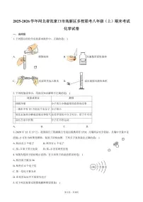 2025-2026学年河北省张家口市高新区多校联考八年级（上）期末化学试卷（含答案）