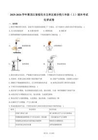 2025-2026学年黑龙江省绥化市北林区部分校八年级（上）期末化学试卷（含答案）