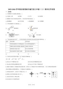 2025-2026学年陕西省渭南市潼关县九年级（上）期末化学试卷（含答案）