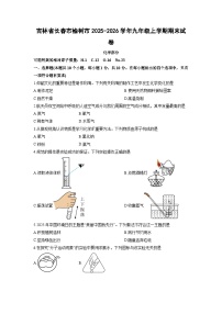 2025-2026学年吉林省长春市榆树市九年级上学期期末化学试卷（学生版）