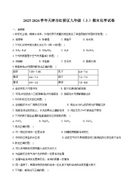 2025-2026学年天津市红桥区九年级（上）期末化学试卷（含答案）