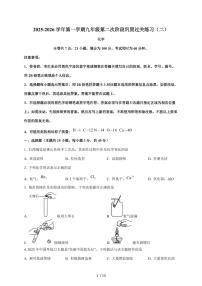 广东省佛山市顺德区部分学校2026届九年级上学期12月月考化学试题（含答案）