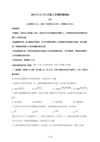 湖南省C13教育联盟2026届九年级上学期12月教学质量检测化学试题（含答案）