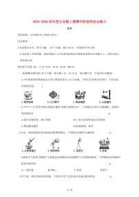 河南省信阳市淮滨县2026届九年级上学期期中考试化学试卷（附答案）