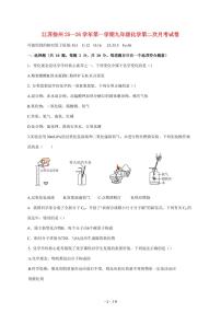 江苏省徐州市2025_2026学年九年级上学期第二次月考化学试卷（附答案）