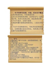 中考化学一轮复习30个知识点总结