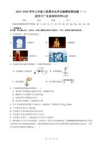 2025-2026学年广东省深圳市坪山区九年级上册期末化学自编模拟测（一）试题（含答案）