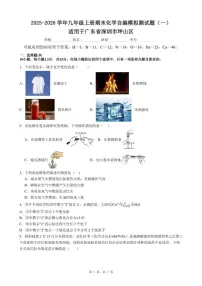 2025-2026学年广东省深圳市坪山区九年级上册期末化学自编模拟测（一）试题（含答案）