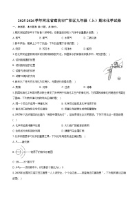 2025-2026学年河北省廊坊市广阳区九年级（上）期末化学试卷（含答案）