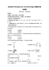 2025-2026学年四川省巴中市巴州区九年级上学期期中测试化学试卷（学生版）