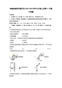 2025-2026学年河南省南阳市南召县九年级上学期11月期中化学试卷（学生版）