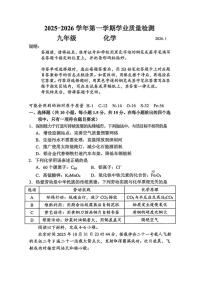 广东省深圳市罗湖区2025-2026学年九年级上学期期末考试化学试题