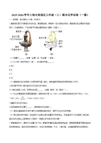 2025-2026学年上海市黄浦区九年级（上）期末化学试卷（一模）-自定义类型
