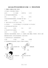 2025-2026学年北京市顺义区九年级（上）期末化学试卷（含答案）