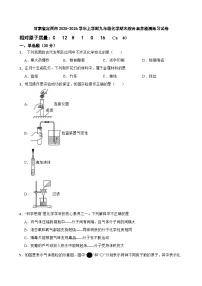 甘肃省定西市2025-2026学年上学期九年级化学期末综合素养检测练习试卷