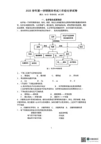 上海市宝山区民办宝莲中学2025-2026学年八年级上学期期末考试化学试题