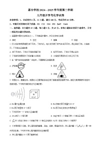 广东省惠州市惠城区惠台学校九年级下学期开学考试化学试题-A4