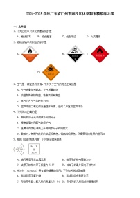 广东省广州市南沙区九年级上学期化学期末模拟练习卷-A4