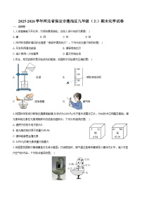 2025-2026学年河北省保定市莲池区九年级（上）期末化学试卷（含答案）