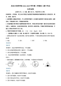 广东省茂名市龙岭学校九年级下学期期中化学试题（解析版）-A4