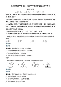 广东省茂名市龙岭学校九年级下学期期中化学试题（解析版）-A4