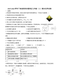 2025-2026学年广东省深圳市福田区九年级（上）期末化学试卷（含答案）