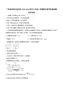 广东省深圳市盐田区2025-2026学年九年级上学期期末教学质量检测化学试卷-自定义类型