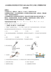 2025-2026学年山东省烟台市经济技术开发区九年级上学期期末考试化学试卷（含解析）