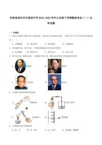 2024-2025学年河南省郑州市郑州外国语学校九年级下学期摸底考试（一）化学_(含答案_)试卷