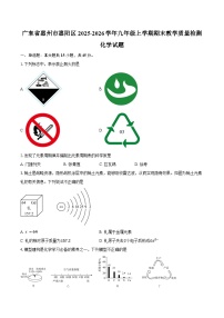 广东省惠州市惠阳区2025-2026学年九年级上学期期末教学质量检测化学试卷（含答案）
