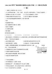 广东省深圳市福田区五校九年级上学期期末考试化学试卷（一模）-A4