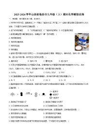 2025-2026学年山西省临汾市九年级（上）期末化学模拟试卷（含答案）