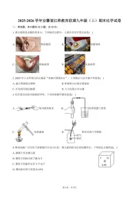 2025-2026学年安徽省江淮教育联盟九年级（上）期末化学试卷（含答案）