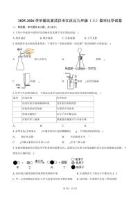 2025-2026学年湖北省武汉市江汉区九年级（上）期末化学试卷（含答案）